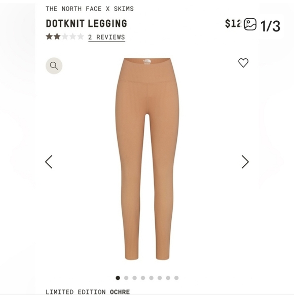 SKIMS Pants - The North Face Dot Knit Leggings - Ochre